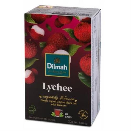 Dilmah Lychee Flavoured Ceylon Black Tea 20 Tea Bags