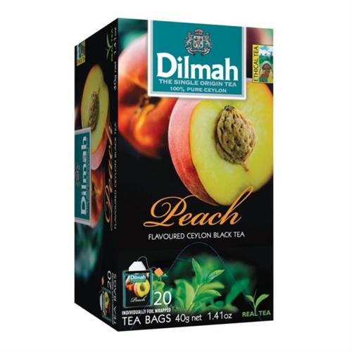 Dilmah Peach Flavoured Black Tea 20 Tea Bags