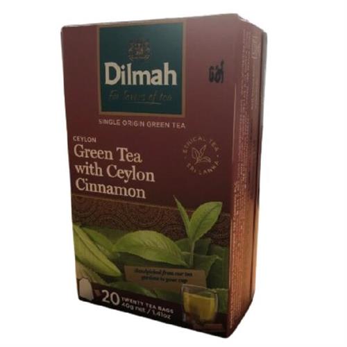 Dilmah Pure Ceylon Green Tea With Cinnamon 20 Tea Bags