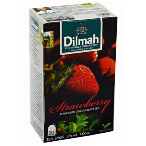 Dilmah Strawberry Flavored Black Tea 20 Tea Bags