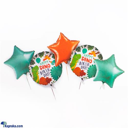 18 jungle Animals, Dinosaur Balloons, Party Decoration Foil Balloon Set Of 5 Pcs- Kids Birthday, Chiller Party, Baby Shower Theme (dino)