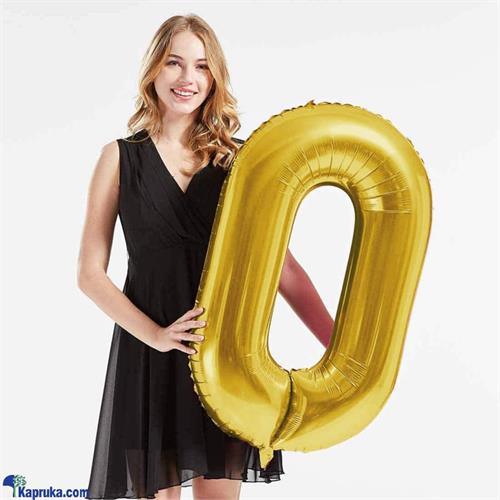 40 Inch Birthday Foil Balloon Number 0, Helium Balloon, Party Decoration (gold)