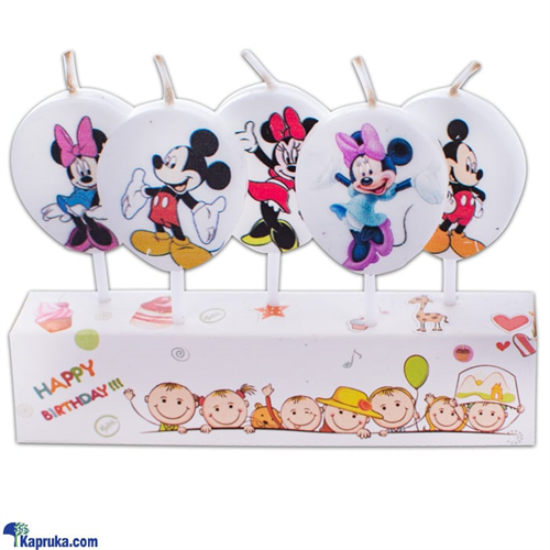 Birthday Mickey And Minnie 5 Piece Candle