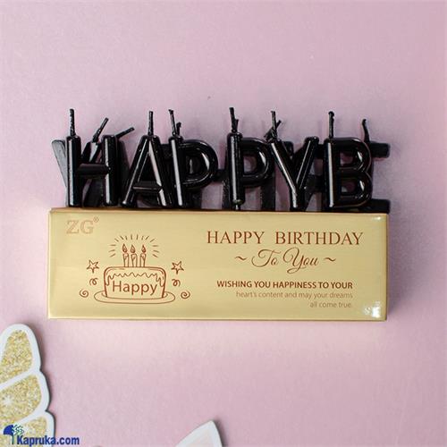 Happy Birthday Letter Candles - Black