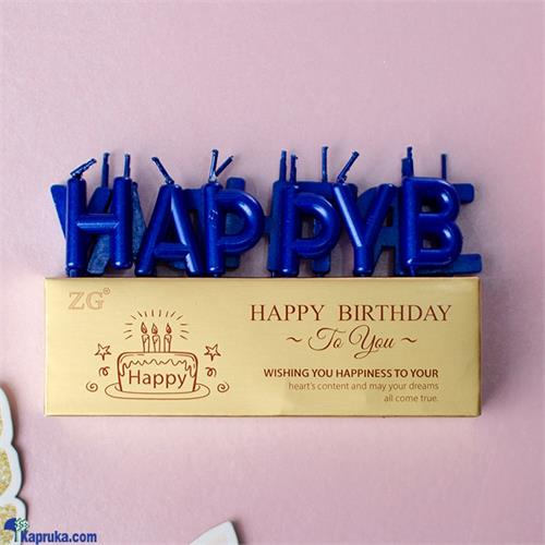 Happy Birthday Letter Candles - Blue