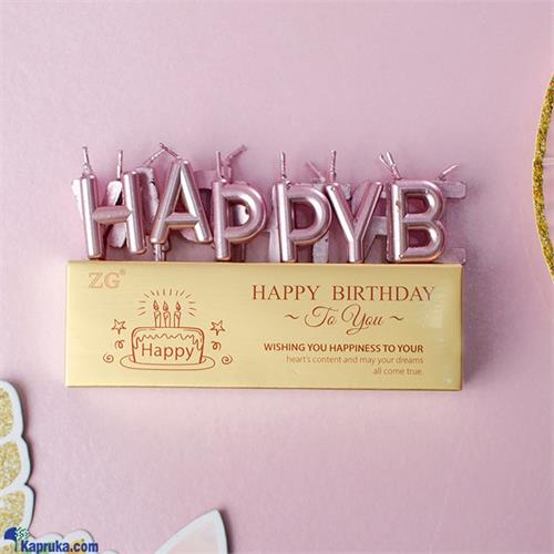 Happy Birthday Letter Candles - Pink