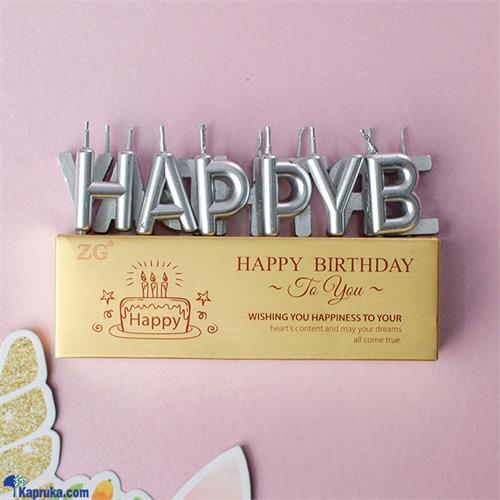 Happy Birthday Letter Candles - Silver