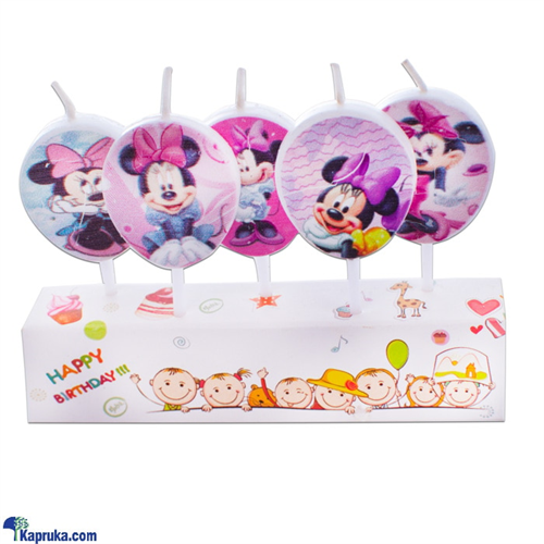 Happy Birthday Party Mickey And Minnie 5 Piece Candle Set