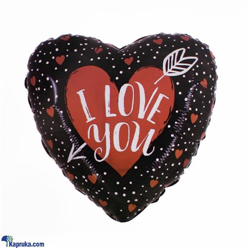 I Love You Foil Mylar Balloons Love Heart Helium Balloon (black)