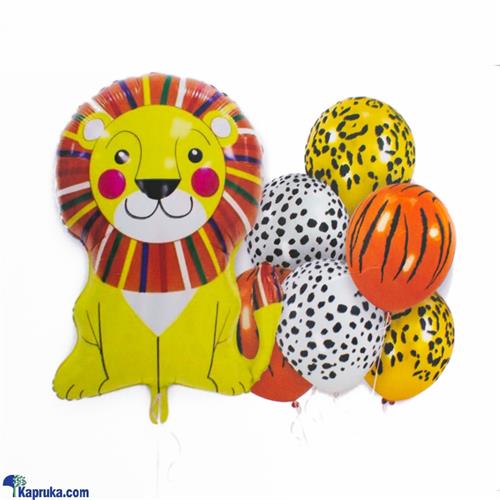 Jungle Animals, Lion Balloons, Party Decoration Foil Balloon Set Of 7 Pcs- Kids Birthday, Chiller Party, Baby Shower Theme (lion)