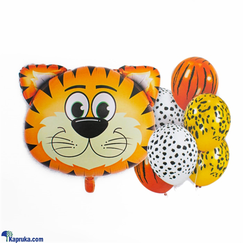 Jungle Animals, Tigger Balloons, Party Decoration Foil Balloon Set Of 7 Pcs- Kids Birthday, Chiller Party, Baby Shower Theme (tigger)