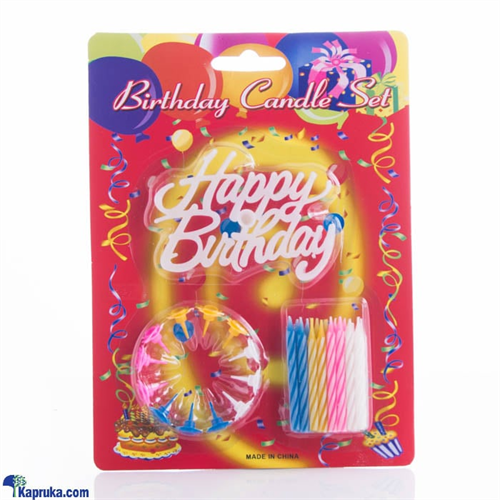 Rainbow Color Birthday Candle Set