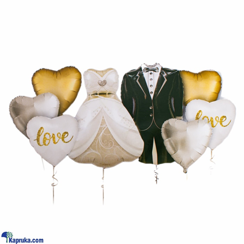 Wedding , Bride To Be Party Decoration Foil Balloon Set Of 8 Pcs- Deco's For Bridal Shower, Hen Party.