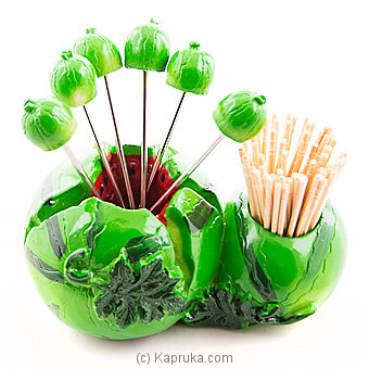 Watermelon Forks Set And Toothpick Holder