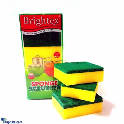 Brightex Sponge Scrubber Banded 3 In 1