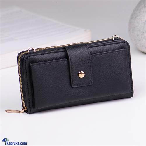 High Capacity Crossbody Bag With Zipper Pocket - Black