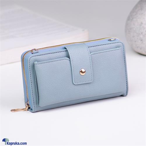 High Capacity Crossbody Bag With Zipper Pocket - Blue