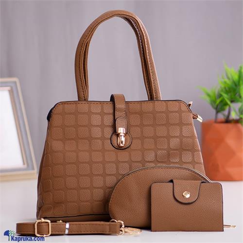 Satchel Trio Handbag 3PCS - Coffee Brown