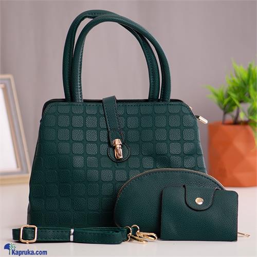 Satchel Trio Handbag 3PCS - Dark Green