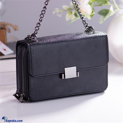 Small Handbag With Chain Handle - Black