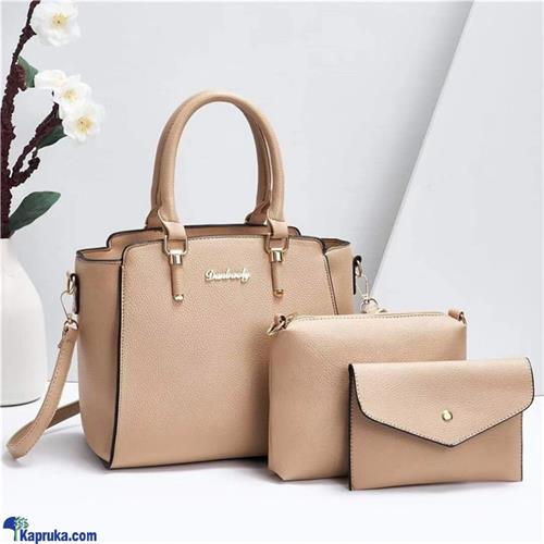 Ultimate Femme Trio Handbag 3PCS - Beige