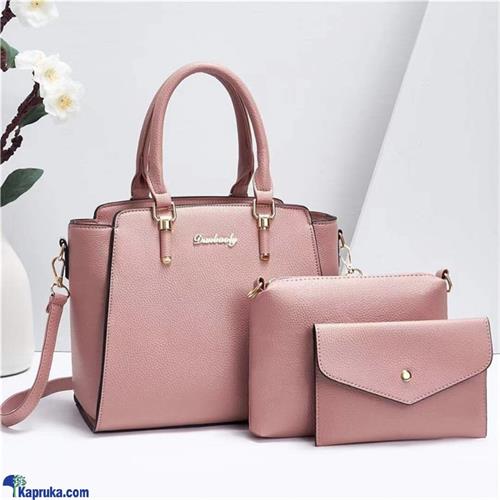 Ultimate Femme Trio Handbag 3PCS - Pink