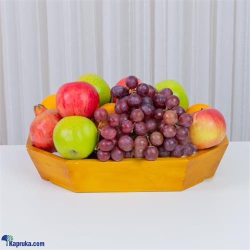 Basket Of Happiness With Fruits - Wooden Fruit Tray, Fruit Basket