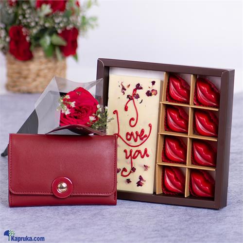 Eternal Romance Java Chcocolate With Wallet And Free Red Rose