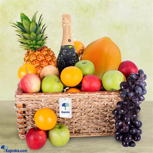 Fresh Fruit And Wine Basket