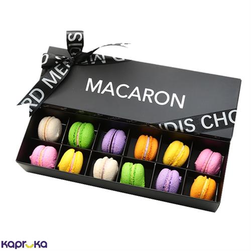 GMC CHRISTMAS MACARONS 12 PIECE BLACK BOX