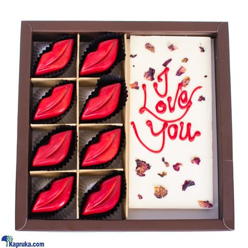 Java 08 Piece Lips With Rose Petal Slab Chocolate