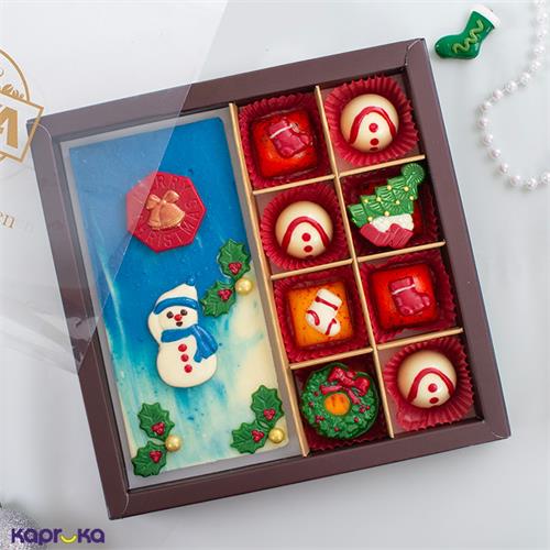 Java 8 Pcs Christmas Snowman Chocolate Box