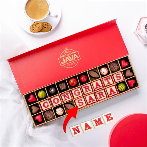 Java Congrats Customised 30 Pieces Chocolate Box