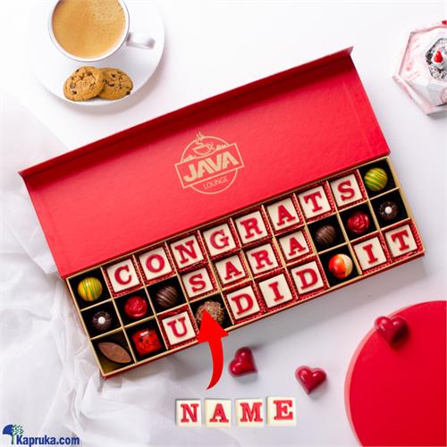 Java Congrats U Did It Customised 30 Pieces Chocolate Box