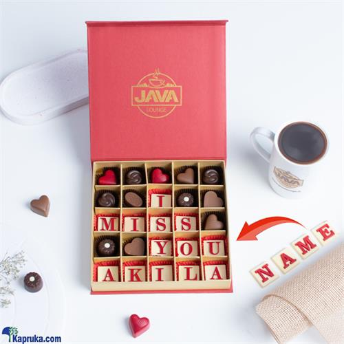 Java Personalized 'I Miss You ' Chocolate 25 Piece Box