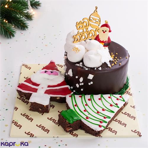 Java Santas Chocolate Snow Bento