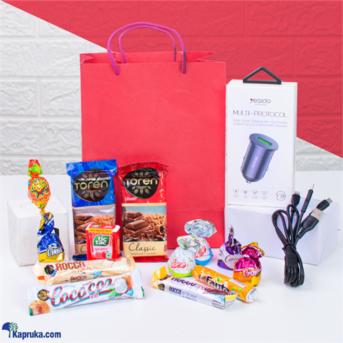 Love re- charge - car accessories gift bundle including delicious chocolate with toffee gift for him/Her