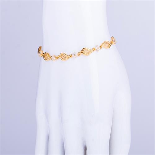 ARTHUR 22KT GOLD BRACELET WITH ZERCONE (AJBR02)