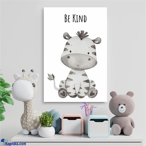 Be Kind' Zebra Baby Nursery Wooden Wall Art Dcor (8x12 Inch) Art Prints For Kids Room