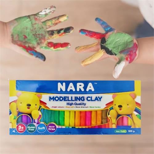 CLAY 24 COLOURS ROUND STICKS 500G - MDG