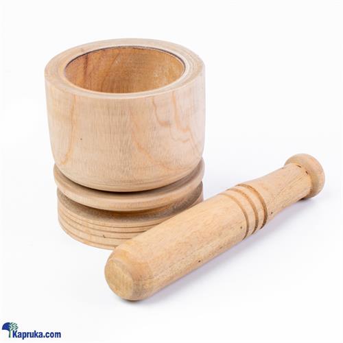 Wooden Mortar And Pestle- Large