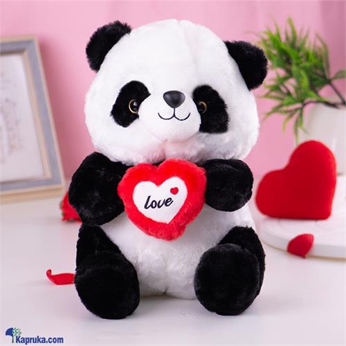 Sweet panda plush toy with heart - gift for her/For him