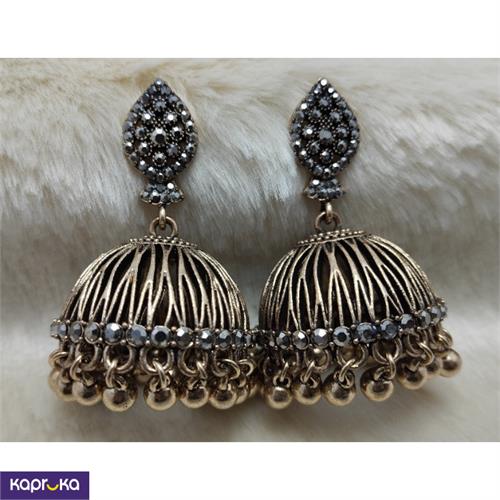 Antique Gold Color Jhumka Earrings