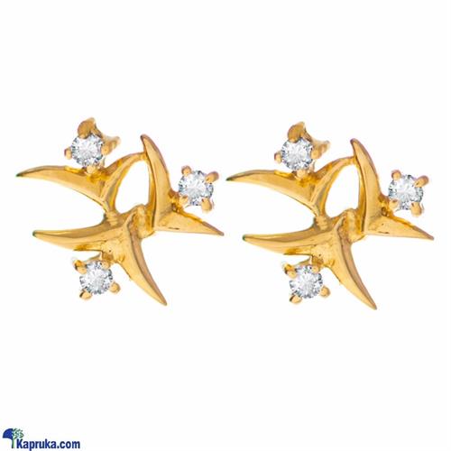 ARTHUR 22KT GOLD EARRING WITH ZERCONE (AJER21)