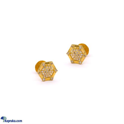 Raja Jewellers 22K Gold Ear Stud Set With 0.481ct H3- D- 8857