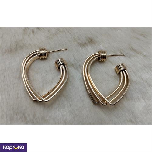 Unique Gold Color Geometric Hoop Earrings