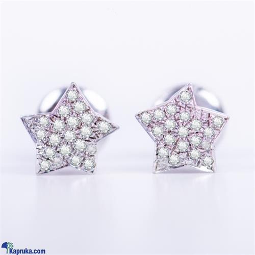 Alankara 18kw white gold earrings vvs1- g (15/8609)