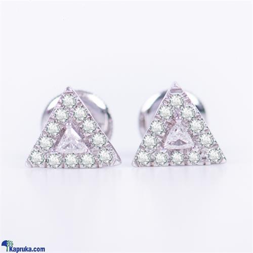 Alankara 18kw white gold earrings vvs1- g (19/12080)