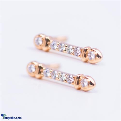 Alankara pink gold diamond earring studs 0.11 karat vvs1/G (aje 6046)