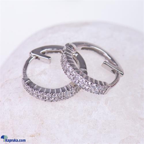 Alankara platinum diamond hoop earring 0.15 karat vvs1/G (ale 15772 )